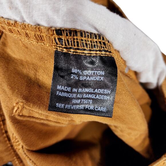 WXYZ Carpenter Short sz 34 Caramel Cognac Brown Stretch Cargo Pocket Workwear 8" - Picture 4 of 11